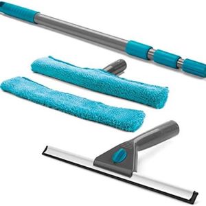 Raamwisser Met Telescoopsteel - Telescoopsteel Ramenwassen - Telescoopsteel Ramenwassen - Raamwisser Met Steel - Turquoise