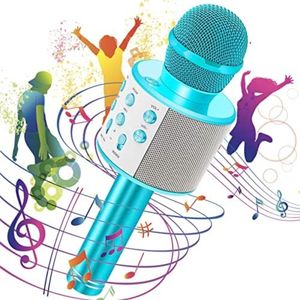 Microfoon Kinderen Speelgoed - Microfoon Kinderen Karaoke - Microfoon Bluetooth Kids - Blauw