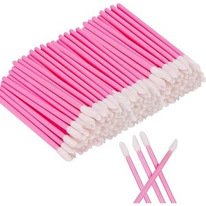 200 STKS Beschikbare Lip Brush Wands, Lipstick Applicator Lipgloss Concealer Borstels