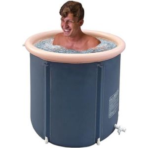 Ligbad opvouwbaar volwassenen - Opvouwbaar bad - Bath bucket - Ligbad vrijstaand - 75x75cm/Grijs