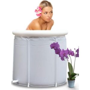 Ligbad opvouwbaar volwassenen - Opvouwbaar bad - Bath bucket - Ligbad vrijstaand - Grijs - 180L