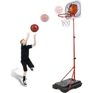 Basketbalpaal voor Buiten - Basketbalring met Standaard - Basketbalpaal voor Kinderen - Basketbalpaal Verstelbaar - 80 tot 170cm