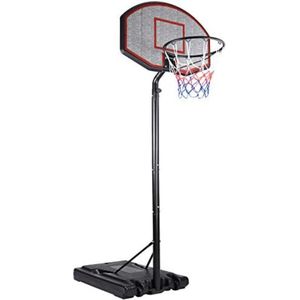 Basketbalpaal voor Buiten - Basketbalring met Standaard - Basketbalpaal voor Kinderen - Basketbalpaal Verstelbaar - 205 tot 310cm