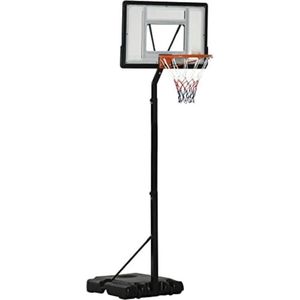 Basketbalpaal voor Buiten - Basketbalring met Standaard - Basketbalpaal voor Kinderen - Basketbalpaal Verstelbaar - 260 tot 310cm