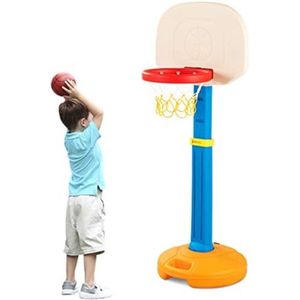 Basketbalpaal voor Buiten - Basketbalring met Standaard - Basketbalpaal voor Kinderen - 120 tot 160cm - Veelkleurig