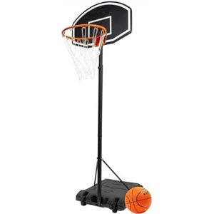 Basketbalpaal voor Buiten - Basketbalring met Standaard - Basketbalpaal voor Kinderen - Basketbalpaal Verstelbaar - 170 tot 215cm - Oranje