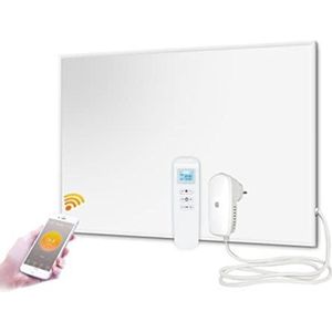 Elektrische kachel infrarood - ‎92 x 62 x 1,6 cm - 520 Watt + Wifi-stekkerthermostaat met afstandsbediening