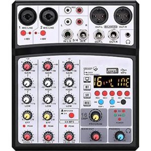 Mengpaneel dj - Mengpaneel mixer - Mengpaneel met versterker - Mengpaneel bluetooth - 18,29 x 15,49 x 4,39 cm - Balk