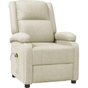 Massage stoel - 93 x 70 x 98 cm - Leer Crème