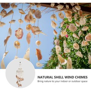 Windgong schelp wind klokkenspel hangen ornament muur opknoping hanger willekeurige vorm (wit) windspel schelpen