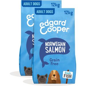 Edgard & Cooper Droog Hondenvoer, Kip & Zalm 12kg, Hondenbrokken Volwassen Honden, Vers Vlees: Écht Voedzaam En Zonder Granen