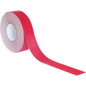 [ 20m x 50mm ] Antislip Tape, Sterke Plakband Beveiligingstape, Verbetert de Grip voor Trappen Tapijtbekleding enz - Binnen en Buiten - Werkveiligheid Huisveiligheid, Rode TKD5035 Red