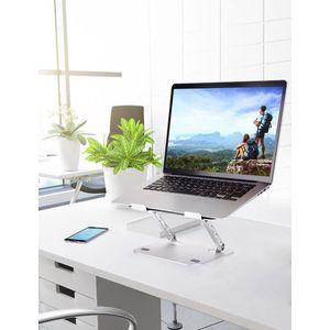 Laptopstandaard, verstelbare laptopstandaard, ergonomische computerstandaard voor het bureau, compatibel met MacBook Air/Pro, Dell, HP, Lenovo, 10-17 inch laptops