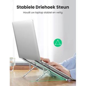 Laptop Standaard Draagbare Aluminium Laptop Stand Opvouwbaar 5 Niveaus in Hoogte Verstelbare Laptop Houder Compatibel met MacBook Pro Air Acer HP Lenovo Dell XPS, 8-17.3”