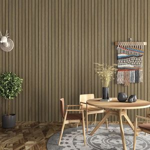 Bruin Hout Effect Vinyl Zelfklevend Behang voor Woonkamer Bruin Hout Vinyl Wrap voor Keuken Werkblad Teller Peel en Stick Slaapkamer Behang Vintage Houten Lat Behang 40 cm X 300 cm