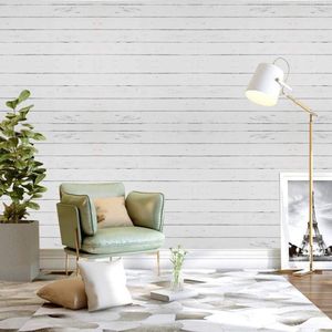 Wit behang zelfklevend behang hout gestreept behang behang peel and stick papier wit hout contact afneembaar behang voor woonkamer keuken 44,5 x 500 cm