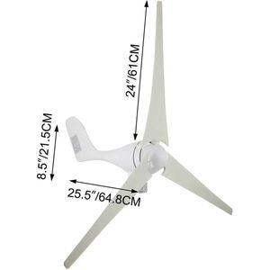 DDOTTEV Windmolen Generator - Stroomgenerator - Windturbine - Windmolen - Windenergie - 400W