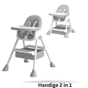 Mima® Kinderstoel- Trip Trap Idee- Kinderstoelen- Opslagmandje- 2 in 1- Wit/Grijs