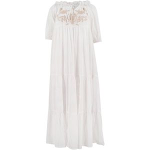 IBZmode - Peralda - Jurk - Wit - Off Shoulder - Lange Jurk