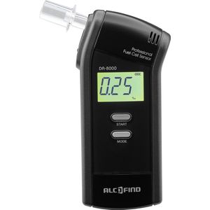 Alcofind - Alcoholtester AS8000 - configureerbare meeteenheid - elektrochemische sensor - met hard-case