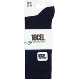 10Cel - Crew Sokken - Zwart - 1-Pack - Sterke Tencel Sokken met Badstof Zool