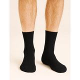 10Cel - Crew Sokken - Zwart - 1-Pack - Sterke Tencel Sokken met Badstof Zool