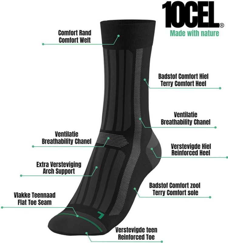 Werksokken - Zwart - 10CEL Work Socks