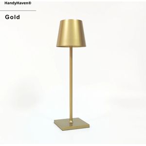 HandyHaven® - Tafellamp - Lamp - Buitenlamp - Nachtlamp - Bureaulamp - Goud - Gold - LED verlichting - Waterbestendig - USB opladen - Lampgrootte 38x11cm - Werktijd 15-20u