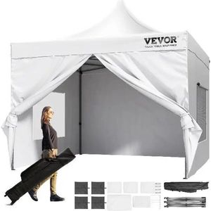 HandyHaven® - Partytent - Tent - Tuin - Opvouwbaar - Wit - Feest - Waterdicht - UV filter - Lengte - 305cm - Breedte 305cm - Hoogte 320cm