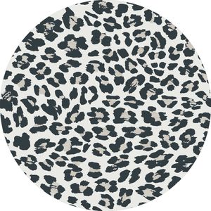 Vloerkleed vinyl rond | Panter grey | 150 cm Rond | Onze materialen zijn PVC vrij en hygienisch