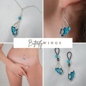 Sylvie Monthulé - Set 2 Schmetterlingsflügel | Silber Größe L