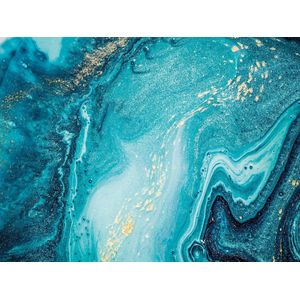 Vloerkleed vinyl | Blue lagoon | 95x145 cm | Onze materialen zijn PVC vrij en hygienisch