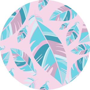 Vloerkleed vinyl rond | Veren roze | 180 cm Rond | Voeg stijl en comfort toe met ons rond vinyl vloerkleed in roze veren. Duurzaam, eco-vriendelijk en eenvoudig te reinigen. Perfect voor elke ruimte in huis!