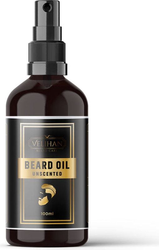 Velihan Beardcare - Baardolie - 100ml - Baardverzorging - Baardparfum - Baardolie voor korte en lange Baard - Baardgroei - Baardolie voor gevoeilige huid (100ml, Unscented (geurloos))