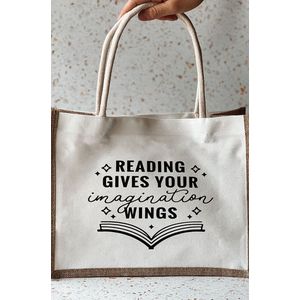 Shopper - Schoudertas - Tas - - Handtas - Reading gives your imagination wings