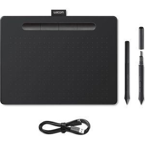 Intuos Medium Pen tablet - mobiel tekentablet voor schilderen en fotobewerking met 4K pen (zwart) - ideaal voor kantoor thuis en e-learning