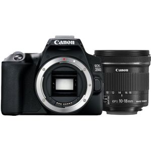 Canon - EOS 250D - Spiegelreflexcamera - Zwart - Met EF-S 10-18mm Objectief