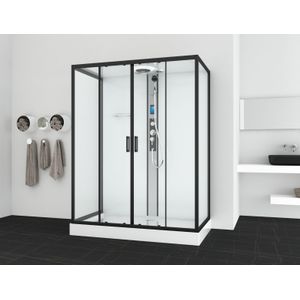 Badstuber - New York - Douchecabine - Zwart Mat - 160x90x215cm - Kitvrij