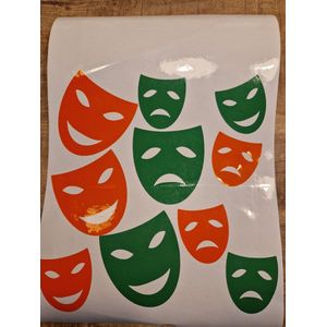 Carnaval Raamstickers Herbruikbaar Vrolijke Designs