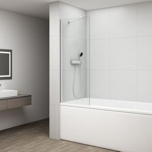 Polysan - Fisa - Badwand - Chroom - 70x150cm - 6mm Helder Glas - Anti-druppel Coating