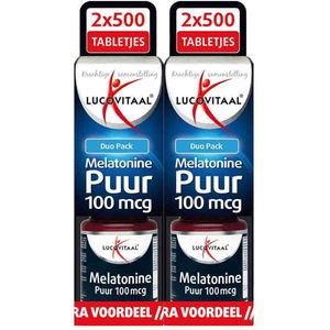 Lucovitaal - Melatonine Puur - Slaapmiddel - 100mcg - Duo Pack
