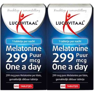 Lucovitaal - Melatonine Puur - Slaapmiddel - 299mcg - 30 Tabletjes