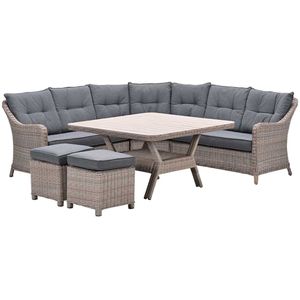 Garden Impressions Nova lounge dining set 6-delig - mystic grey