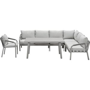 Garden Impressions Tarera lounge dining set 6-delig incl stoel - taupe
