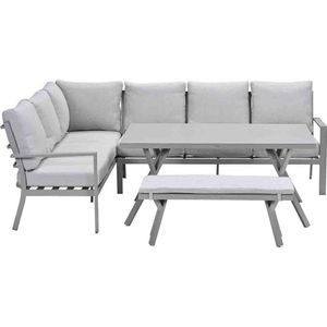 Garden Impressions Senja lounge dining set 4-delig links - valley sand