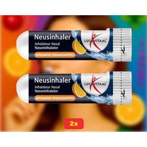 Lucovitaal - Neusinhaler - Spaanse Sinaasappel - 2x Voordeelverpakking