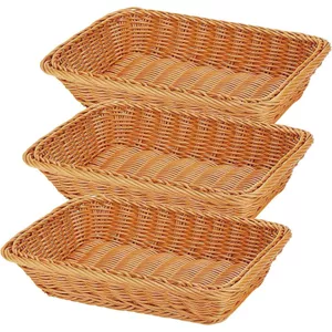 Natuurlijke Rieten Fruitmand – Handgeweven Opbergmand Voor Keuken En Restaurant, 37x27x9,5 Cm