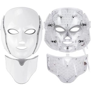 LED Gezichtsmasker - Wit - Huidverzorging - Lichttherapie - 7 Kleuren - Timer