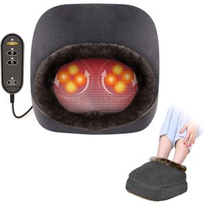 Voetmassage Apparaat Bloedsomloop – Voetmassage met Warmtefunctie – Bloedcirculatieapparaten - Voetmassage Apparaat Neuropathie - Foot Massager – Meerdere Intensiteitslevels - met Afstandsbediening - Zwart