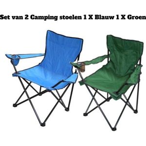 Campingstoelen set 2 Stuks | Vouwstoel | Camping Stoel | Campingstoel Opbouwbaar | Camping Stoelen inklapbaar | Campingstoel Lichtgewicht